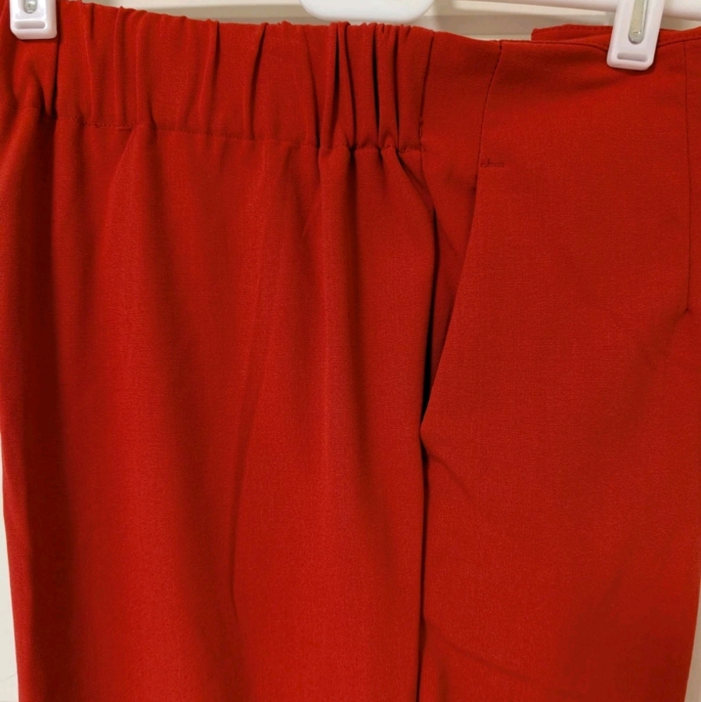 Nicole Miller Red Wide Leg Pants Size Medium - Picture 3 of 8